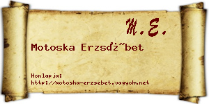 Motoska Erzsébet névjegykártya